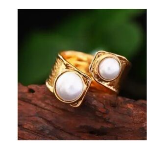 FRENCH STYLE GOLD TONE ADJUSTABLE RING @f